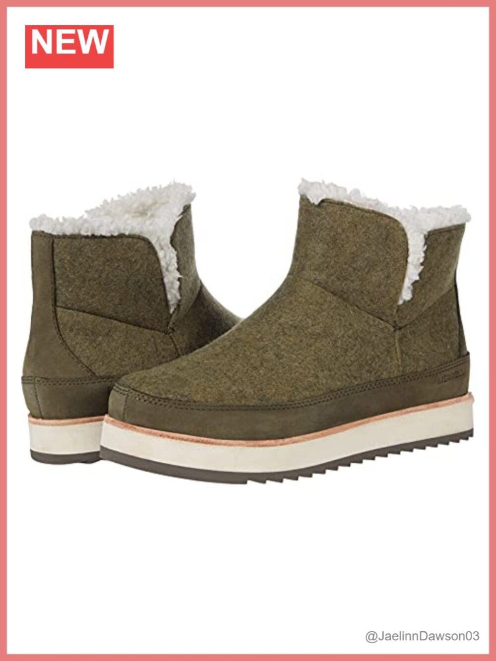 Wool Pull-On Ankle Snow Boots Lightweight Waterproof